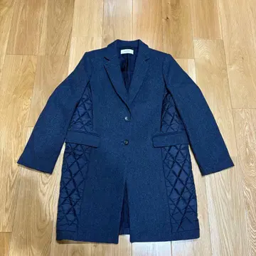 컨디션 최상 폴 스미스 롱 다운 퀼팅 코트 네이비