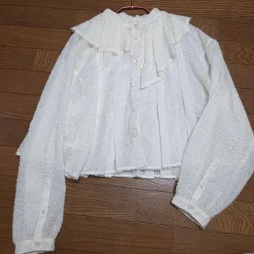 그레디 브릴리언트 셔츠 블라우스 E 페더 플리츠 프릴 블라우스