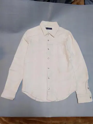 레트로 엔진 화이트 버튼업 셔츠 S