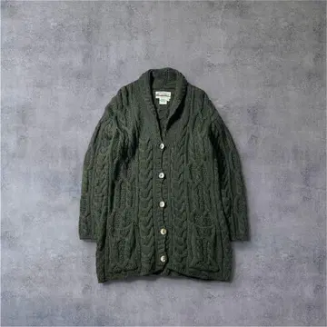 80s90s aran crafts 아란 니트 가디건 아일랜드제