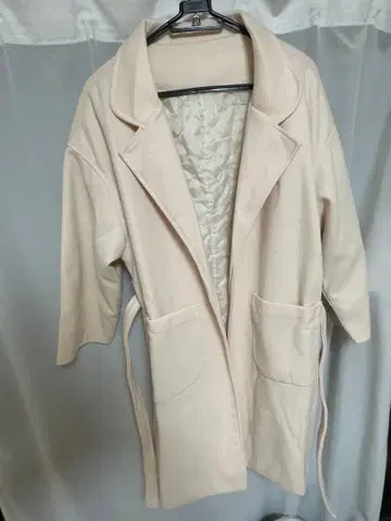 베이지 롱 코트 M 사이즈