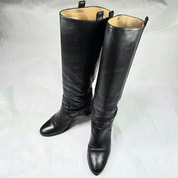 VERO CUOIO 베로 쿠오이오 블랙 가죽 하이힐 롱 부츠