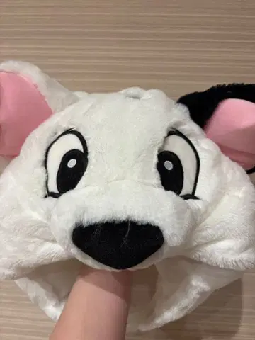 101마리 강아지 귀 달린 플리스 캡