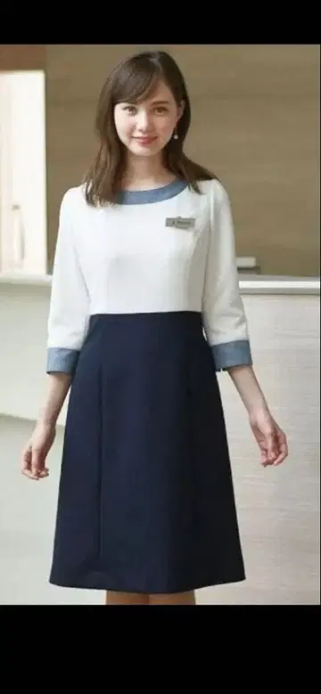 사무복 7부 소매 원피스 시착만 한 상품