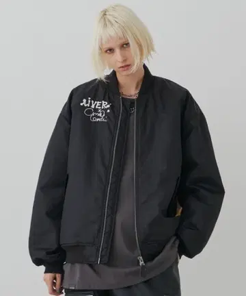 AIVER 아이버 x 코에치 히로 코모레비 MA-1 S 블랙