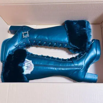 쿠라로리 쿠루미 시마무라 콜라보 부츠 블랙 / LL