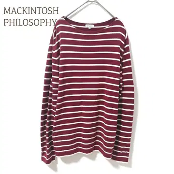 매킨토시 철학 긴팔 티셔츠 ( L ) 보더 무늬 코튼 혼방