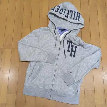 TOMMY HILFIGER 귀여운 후드 부착 후드티 L 그레이