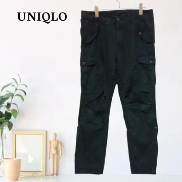 zC215 [ M ] UNIQLO 카고 팬츠 테이퍼드 플랩 포켓