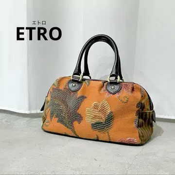ETRO (에트로) 가죽 핸들 꽃무늬 자수 핸드백 보스턴 백