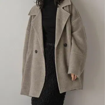 Lajour 샤기 미들 코트 프리