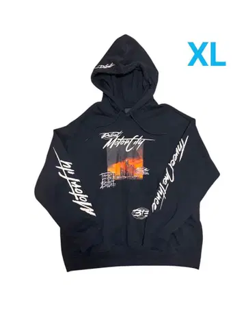 H&M 에이치앤엠 블랙 그래픽 후드티 XL