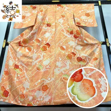 MK-1606 코몬 시보리 매화 꽃 무늬 옅은 주황색 금채