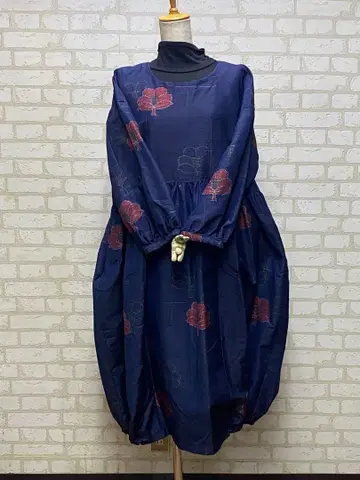 꽃 무늬  리메이크 코쿤 원피스