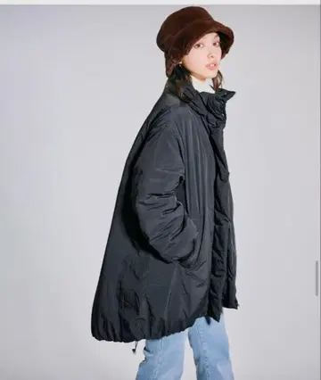 블랙 다운 자켓 L