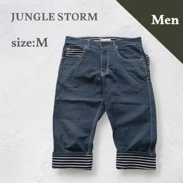 정글 스톰 하트 팬츠 숏 밑단 롤업 캐주얼 보더