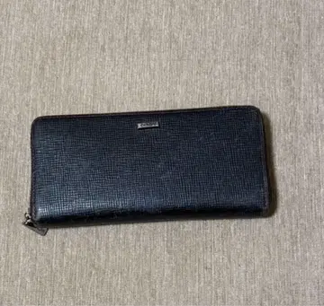 블랙 가죽풍 장지갑