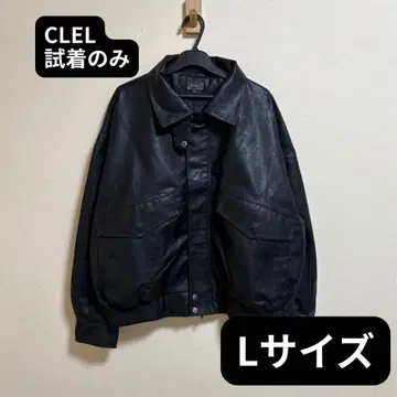 [ 시착만 한 상품 ] CLEL 블랙 가죽 자켓 L 사이즈