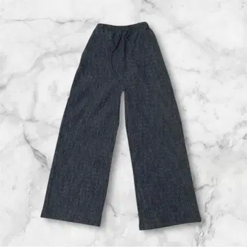 NICE CLAUP 레이스 패턴 와이드 팬츠 롱 팬츠 블랙 미사용 새상품