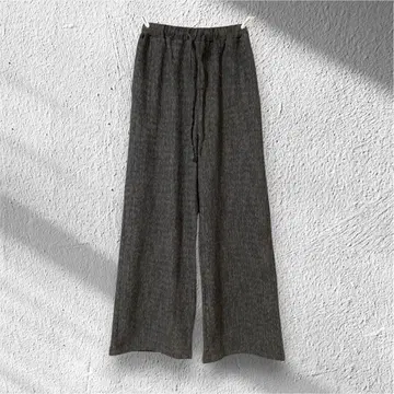 NICE CLAUP 레이스 패턴 와이드 팬츠 롱 팬츠 블랙 미사용 새상품