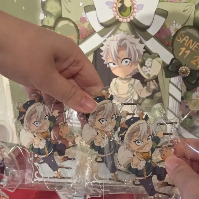 귀멸의 칼날 크리스마스 아크릴 스탠드 사네미 겐야 일괄 판매