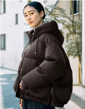 DUNO 38사이즈 다운 자켓 다크 브라운 택 포함 새상품