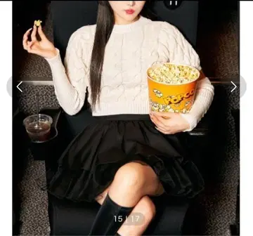 다리치 몰 니트 퍼프 숄 상의