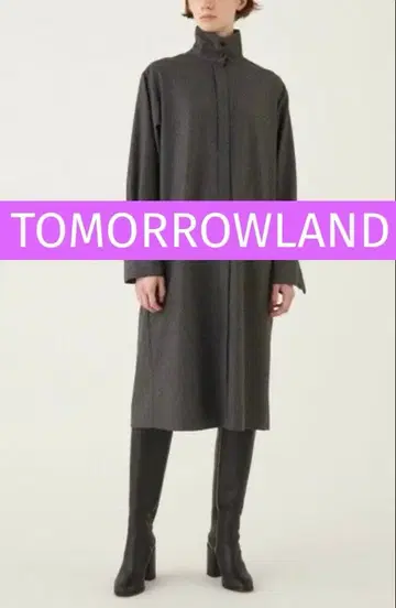 예쁜 언니의 투모로우랜드 울 캐시미어 포플린 멜톤 원피스