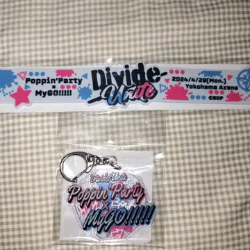 Poppin'Party x MyGO!!!!! 아크릴 키링 러버 밴드