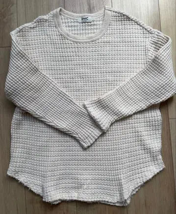 RHC 아이보리 와플 티셔츠 두꺼운 원단 긴팔 XS