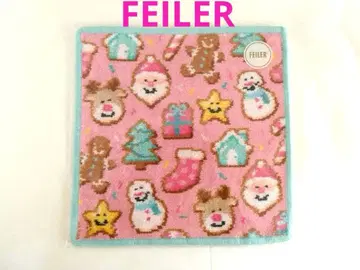 WEB 한정판 [페이] 크리스마스 쿠키즈 손수건 페일 핑크 x 그린