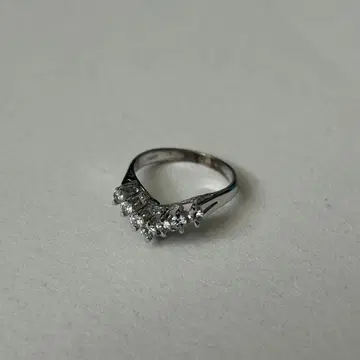 빈티지 SILVER V자 큐빅 반지 15호