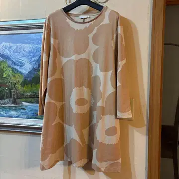 marimekko 큰 꽃무늬 XL 긴팔 원피스