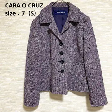 CARA O CRUZ 레리안 트위드풍 자켓 [ S ] 보라색