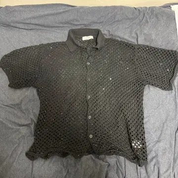 selle glant 메쉬 편직 반팔 니트 스웨터 가격 인하 가능