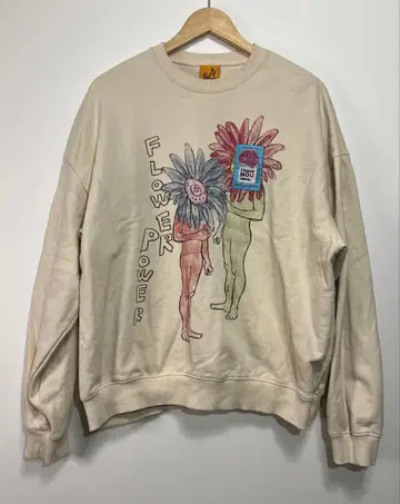 고 슬로우 카라반 FLOWER POWER 맨투맨 사이즈 3