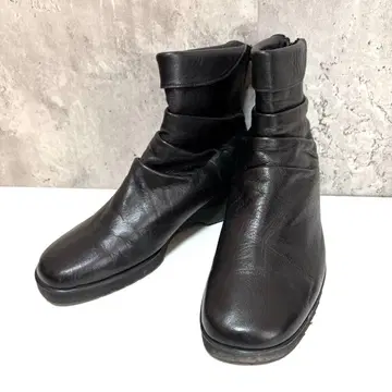 [마리오 로제티] 숏부츠 부티 블랙 24.5cm 백지퍼