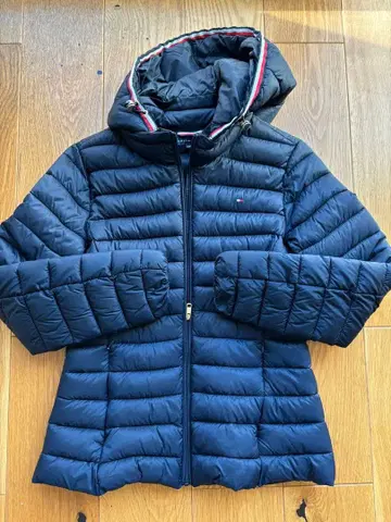 Tommy Hilfiger 후드 부착 다운 자켓 네이비