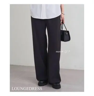 2025 LOUNGEDRESS 이지 와이드 팬츠 택 포함 블랙 M