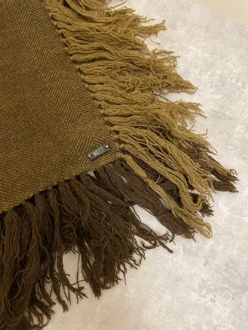 브라운 프린지 롱 머플러