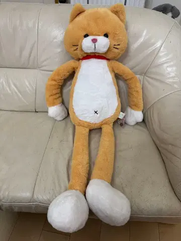 [ 새상품 ] 돌아왔다! 인형옷 냥코 100cm 봉제 인형 2대 타나카