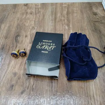 LIMOGES CARAT 파랑과 금의 커프스