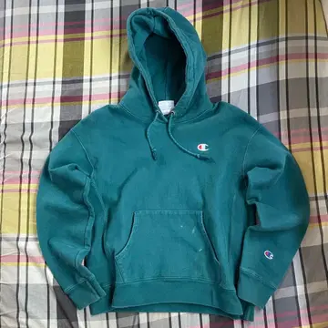 00s 챔피온 리버스 위브 후드티 맨투맨 파랑 복각 짧은 기장