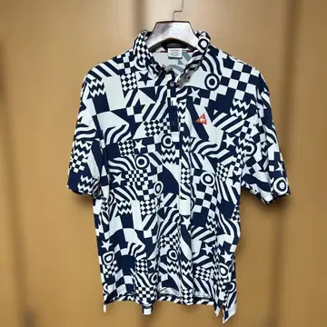 기하학 패턴 골프 셔츠 남성용