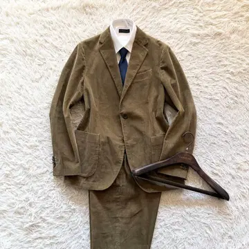 [ 새상품급 ] LARDINI 카키 코듀로이 수트 사이즈 48
