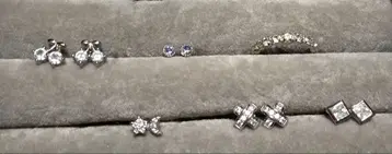 [크리스탈 유리] 귀걸이 6세트 티타늄 포스트