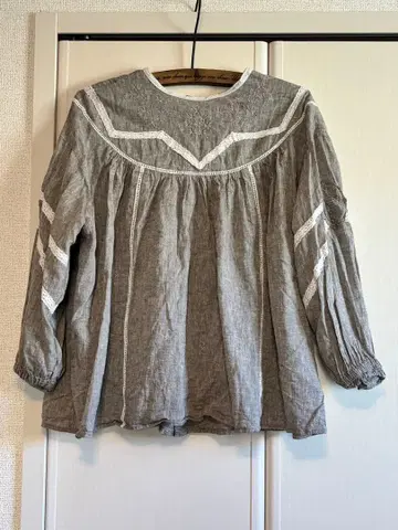 sm2 카즈미 그레이 자수 블라우스