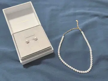 ete 펄 목걸이와 K10 펄 귀걸이 세트