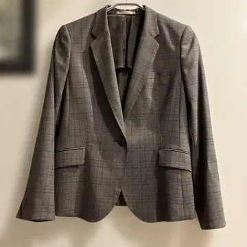 LES MUES 체크 무늬 자켓 브라운 계열