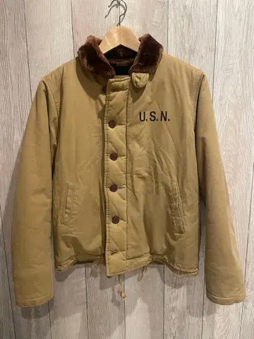 N-1 덱 자켓 리얼 맥코이 38 무스탕 새상품급 밀리터리